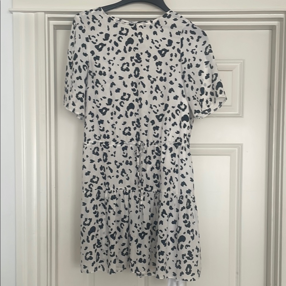 ASOS Black and White Flutter Sleeve Mini Sundress